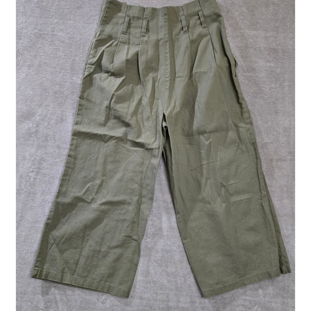 Rachel Roy Linen Pants‎ Womens 12 Wide Leg High Rise Pleated Lagenlook Capsule